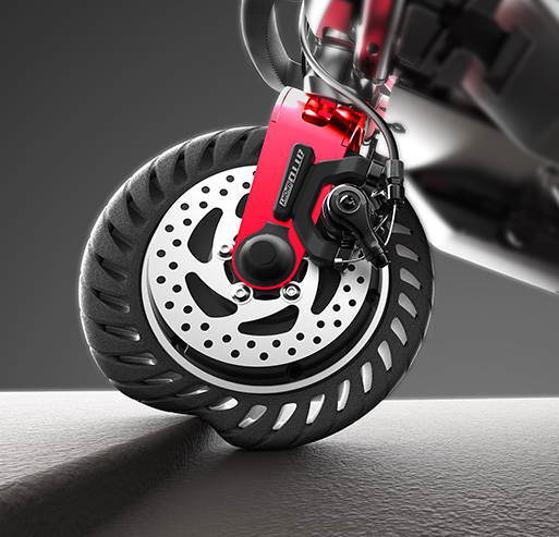 ATTO電動代步車SPORT升級版採用高階吸震實心輪胎