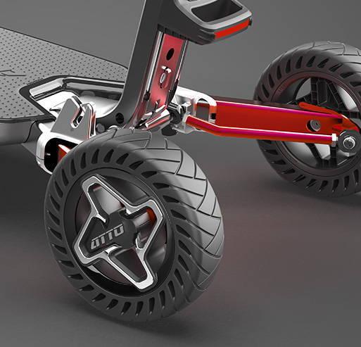ATTO電動代步車SPORT升級版後輪加寬設計