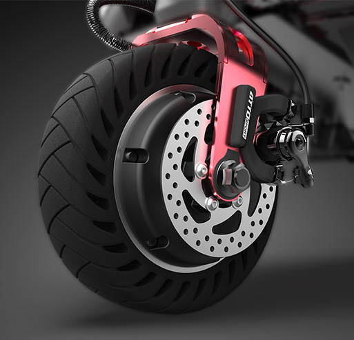 ATTO電動代步車SPORT升級版裝載前輪碟煞裝置